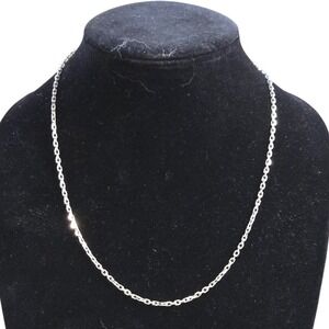 925 Sterling Silver Rolo Belcher Link Chain Necklace 21" Made in Italy